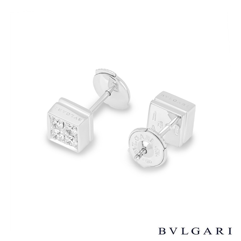 Bvlgari White Gold Diamond Lucea Earrings | Rich Diamonds