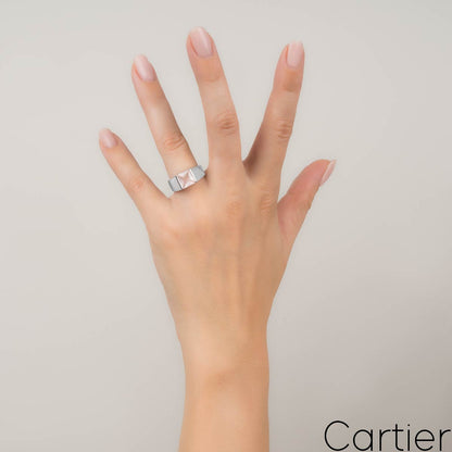 Cartier White Gold Rose Quartz Tank Ring