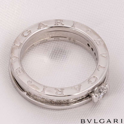 Bvlgari White Gold Diamond B.ZERO1 Ring Size 53 0.30CT F/VVS2