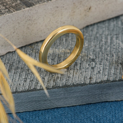 Yellow Gold 2.5MM Court Style Wedding Band