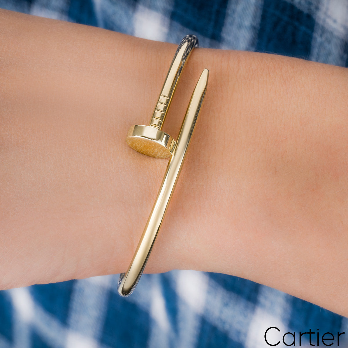 Cartier Yellow Gold Plain Juste Un Clou Bracelet Size 15 B6048215