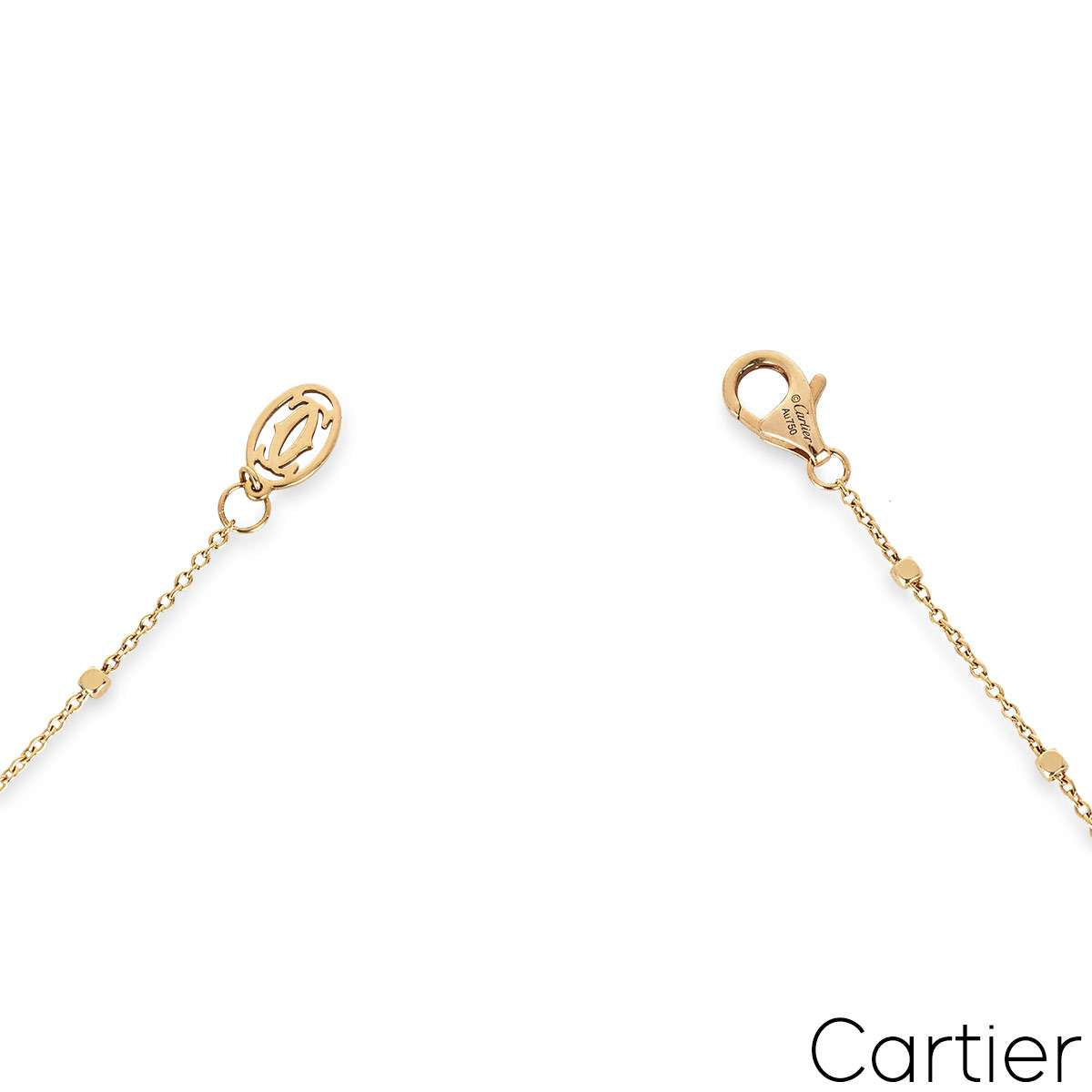 Cartier Rose Gold ClashhDeeCartierrDiamonddNecklaceeN7424312