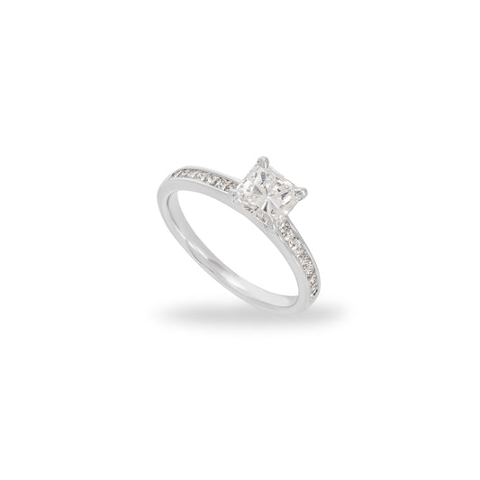 White Gold Radiant Cut Diamond Ring 1.01CT D/VVS2