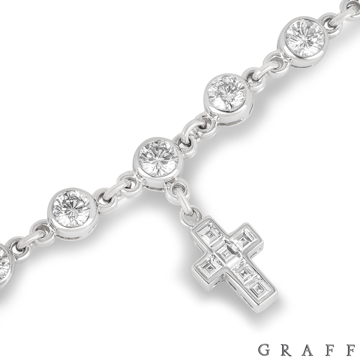 Graff White Gold Diamond Bracelet 10.25CT Tdw