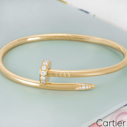 Cartier Yellow Gold Diamond Juste Un Clou Bracelet Size 20 B6048620