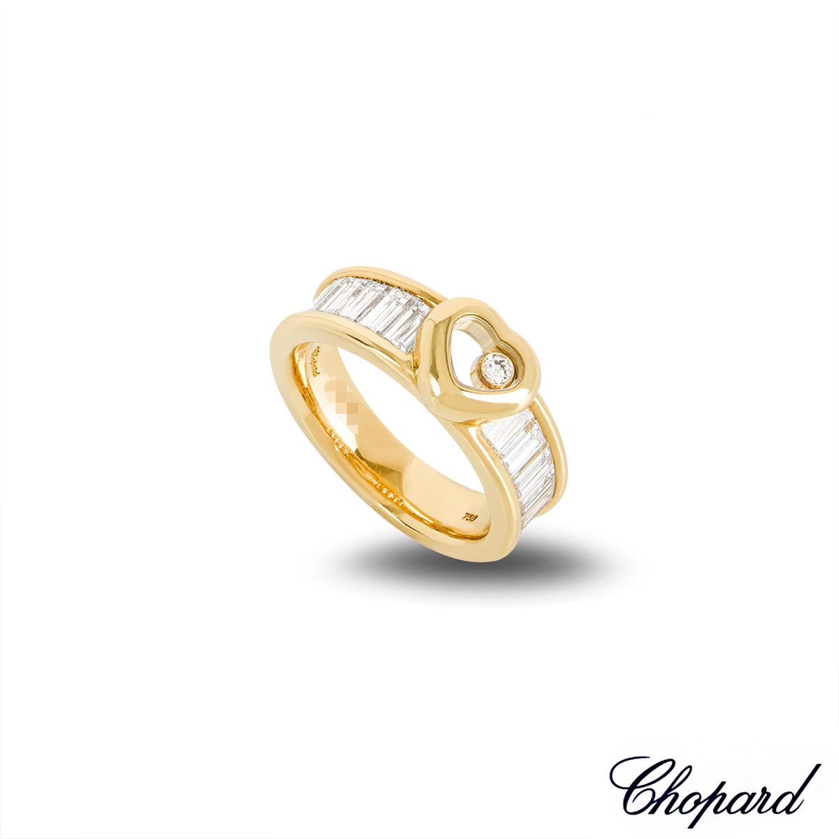 Chopard Yellow Gold Happy Diamonds Ring 82/2853-0111