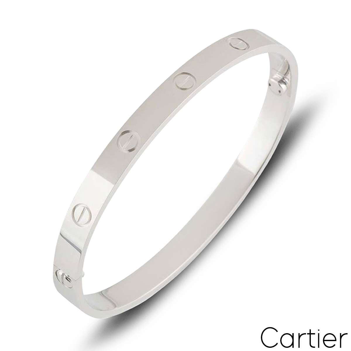 Cartier White Gold Love Bracelet Size 21 B6035421