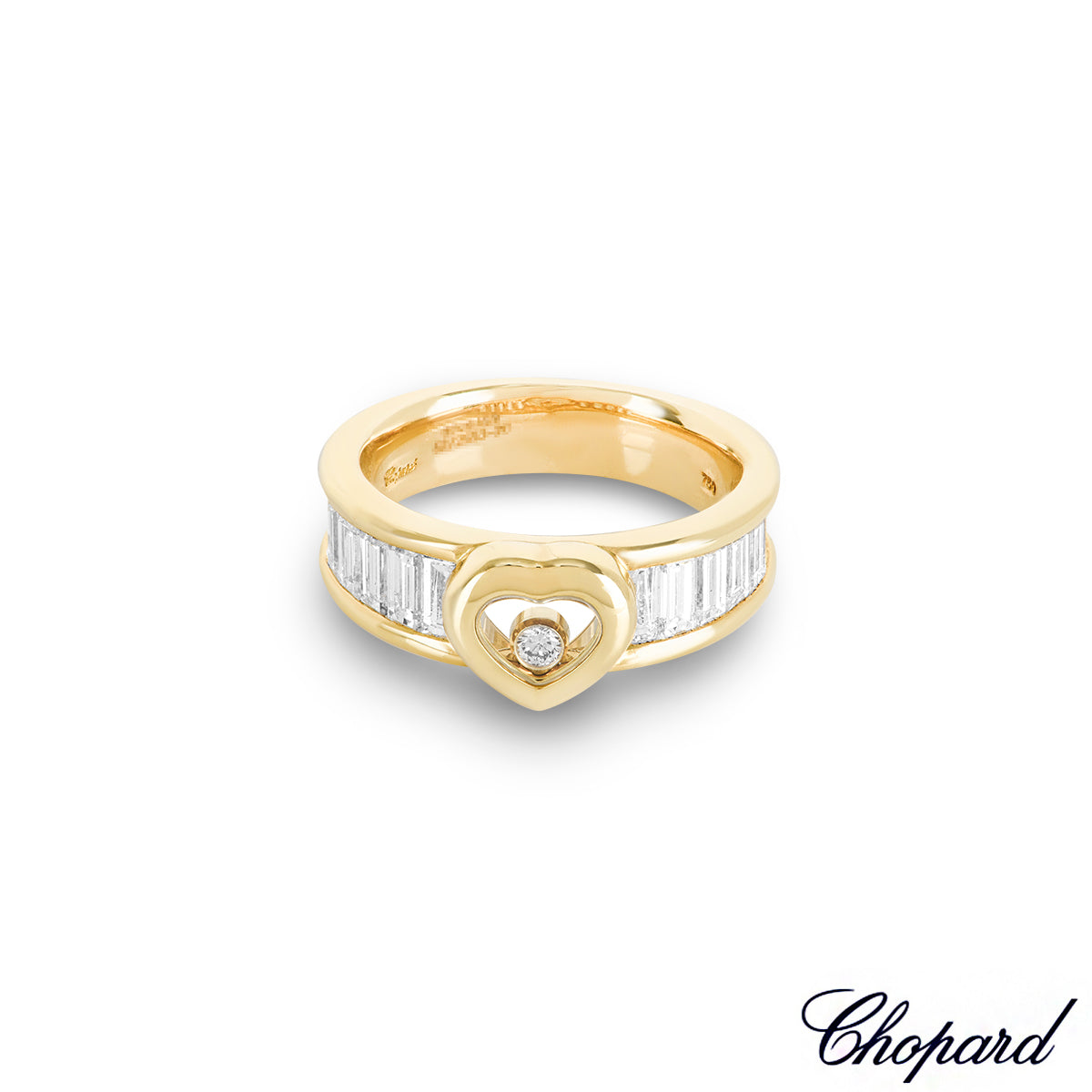 Chopard Yellow Gold Happy Diamonds Ring 82/2853-0111