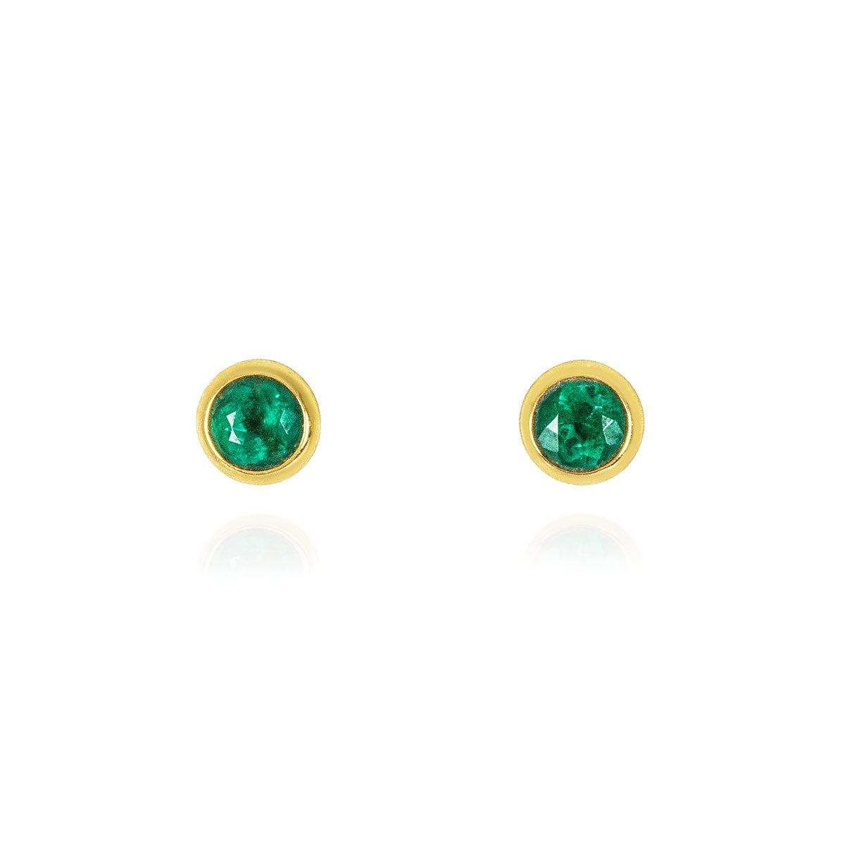 Tiffany & Co. Yellow Gold Color By The Yard Elsa Peretti Emerald Earrings 62633069