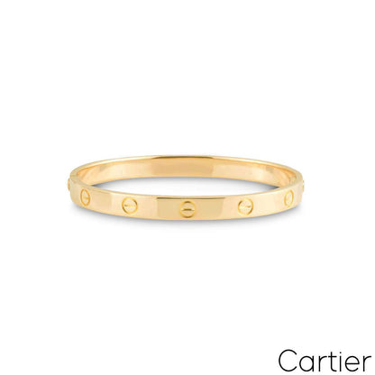 Cartier Yellow Gold Plain Love Bracelet Size 20 B6035520