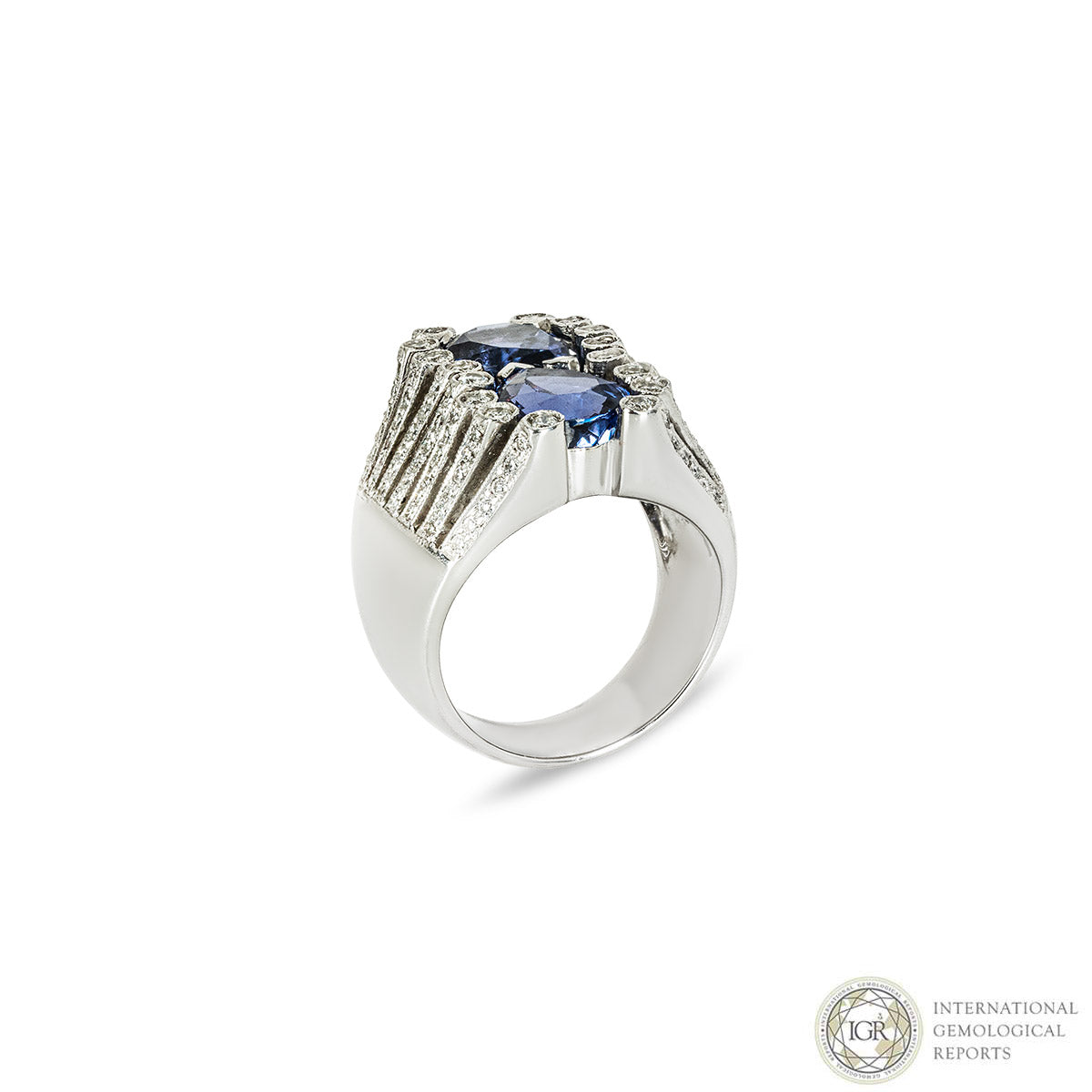 White Gold Tanzanite & Diamond Dress Ring