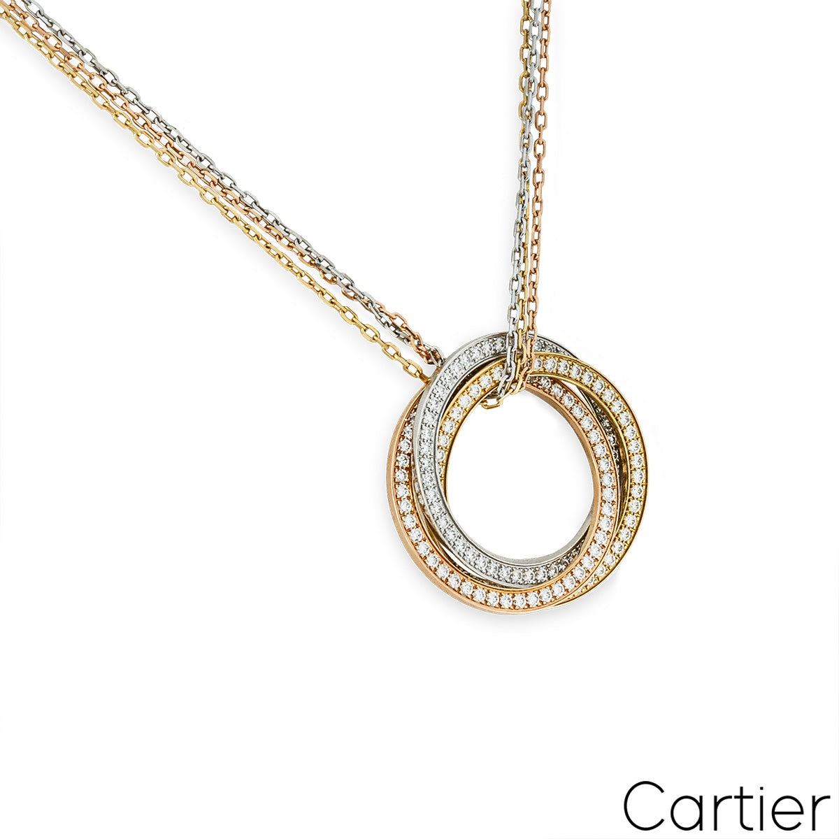 Cartier Tri-Colour Diamond Trinity De Cartier Necklace N3027000