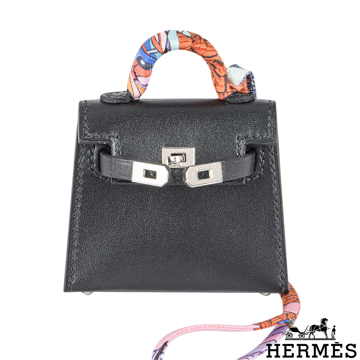 Hermès Noir Mini Kelly Twilly Bag Charm