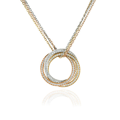 Cartier Tri-Colour Diamond Trinity De Cartier Necklace N3027000