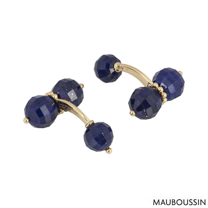 Mauboussin Yellow Gold Lapis Lazuli Cufflinks