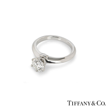 Tiffany & Co. Platinum Round Brilliant Cut Diamond Setting Ring 1.00CT H/VVS1 Xxx