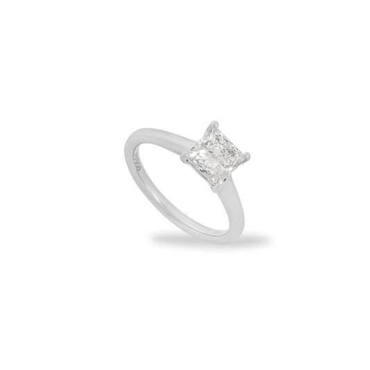 Platinum Princess Cut Lab Grown Diamond Ring 1.51CT G/VVS2