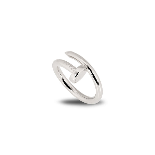 Cartier White Gold Plain Juste Un Clou Ring Size 50 B4099200