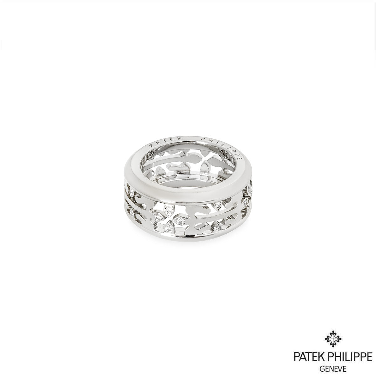 Patek Philippe White Gold Calatrava Cross Diamond Ring