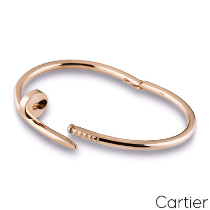 Cartier Rose Gold Plain Juste Un Clou Bracelet SIZE18 B6048118