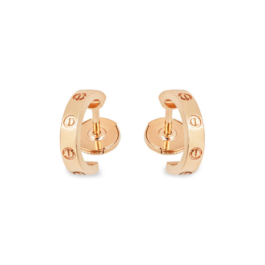 Cartier Rose Gold Sm Love Hoop Earrings B8029000