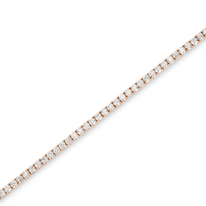 Rose Gold Diamond Tennis Bracelet 2.96CT Tdw