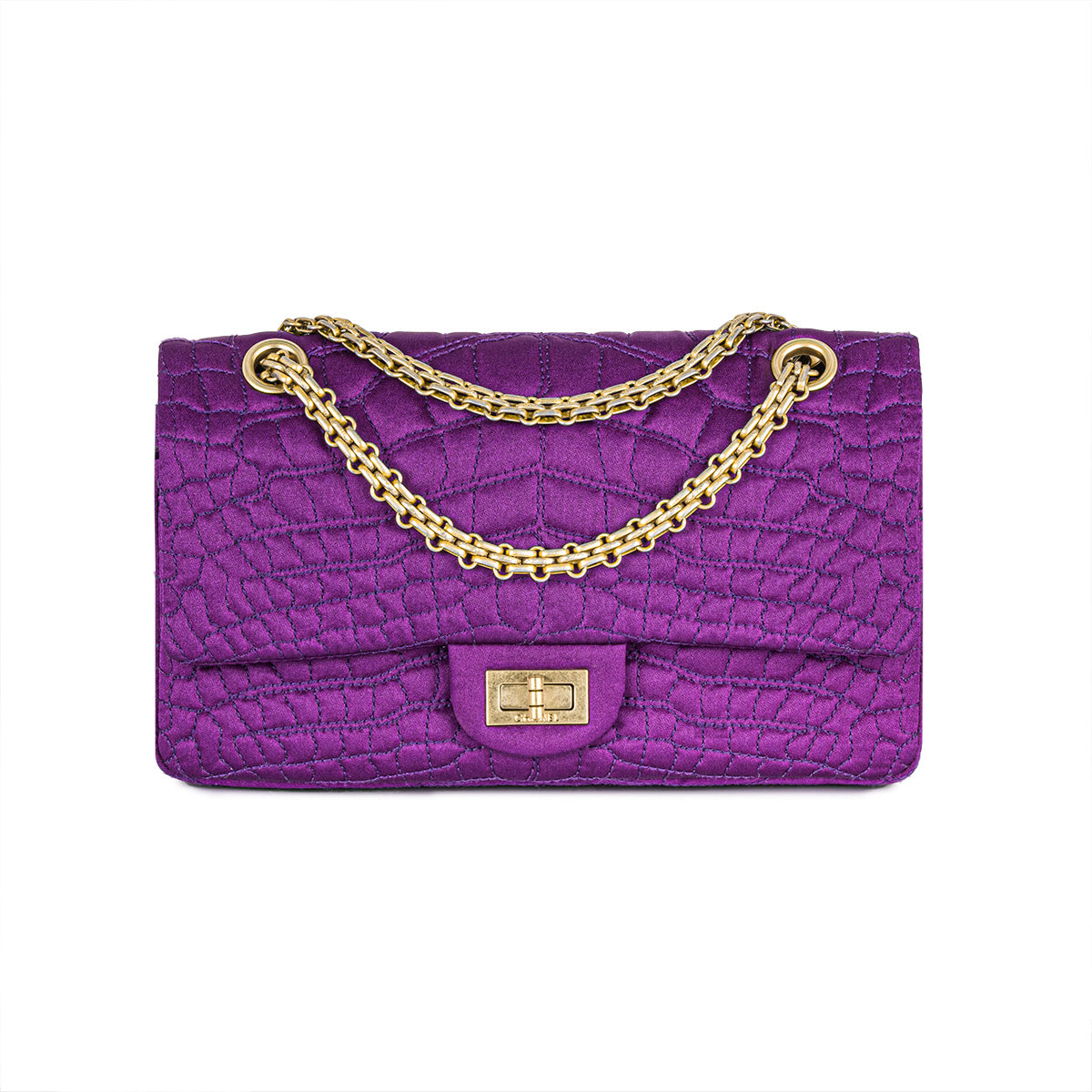 Chanel Purple Satin 2.55 Reissue Small 255 Bag