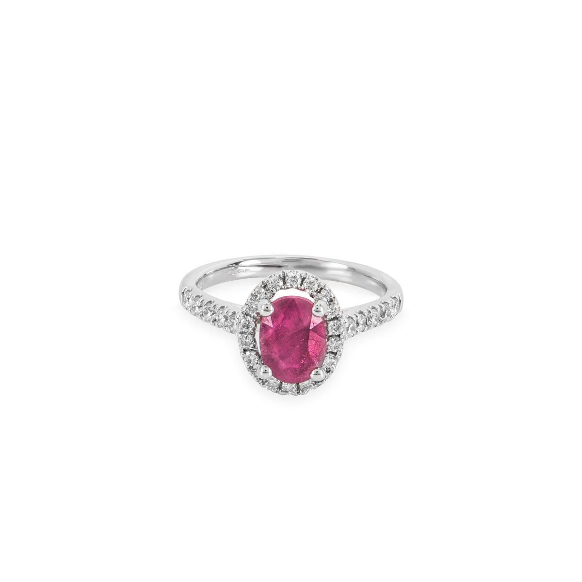 White Gold Ruby & Diamond Ring 1.28CT