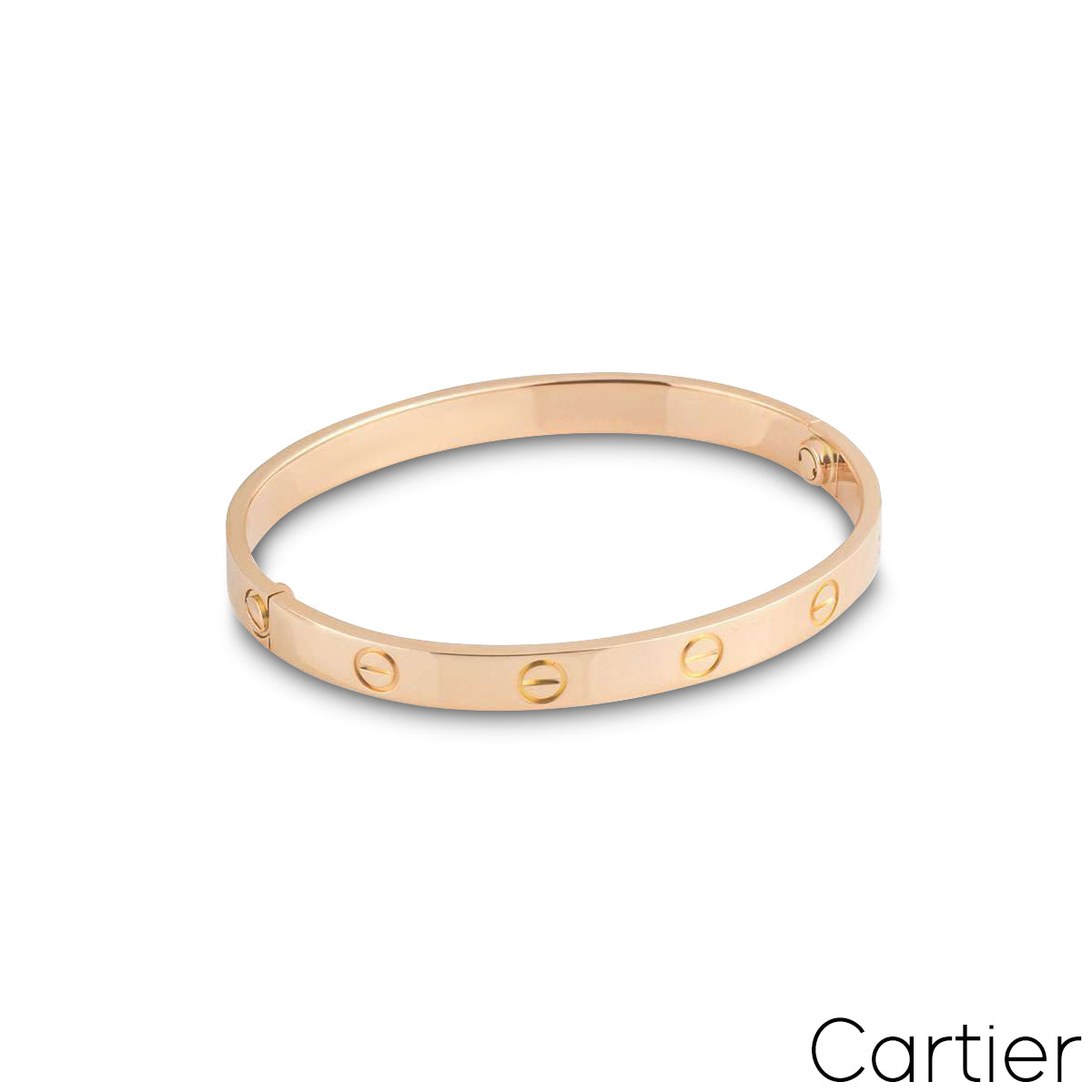 Cartier Rose Gold Plain Love Bracelet Size 21 B6035621