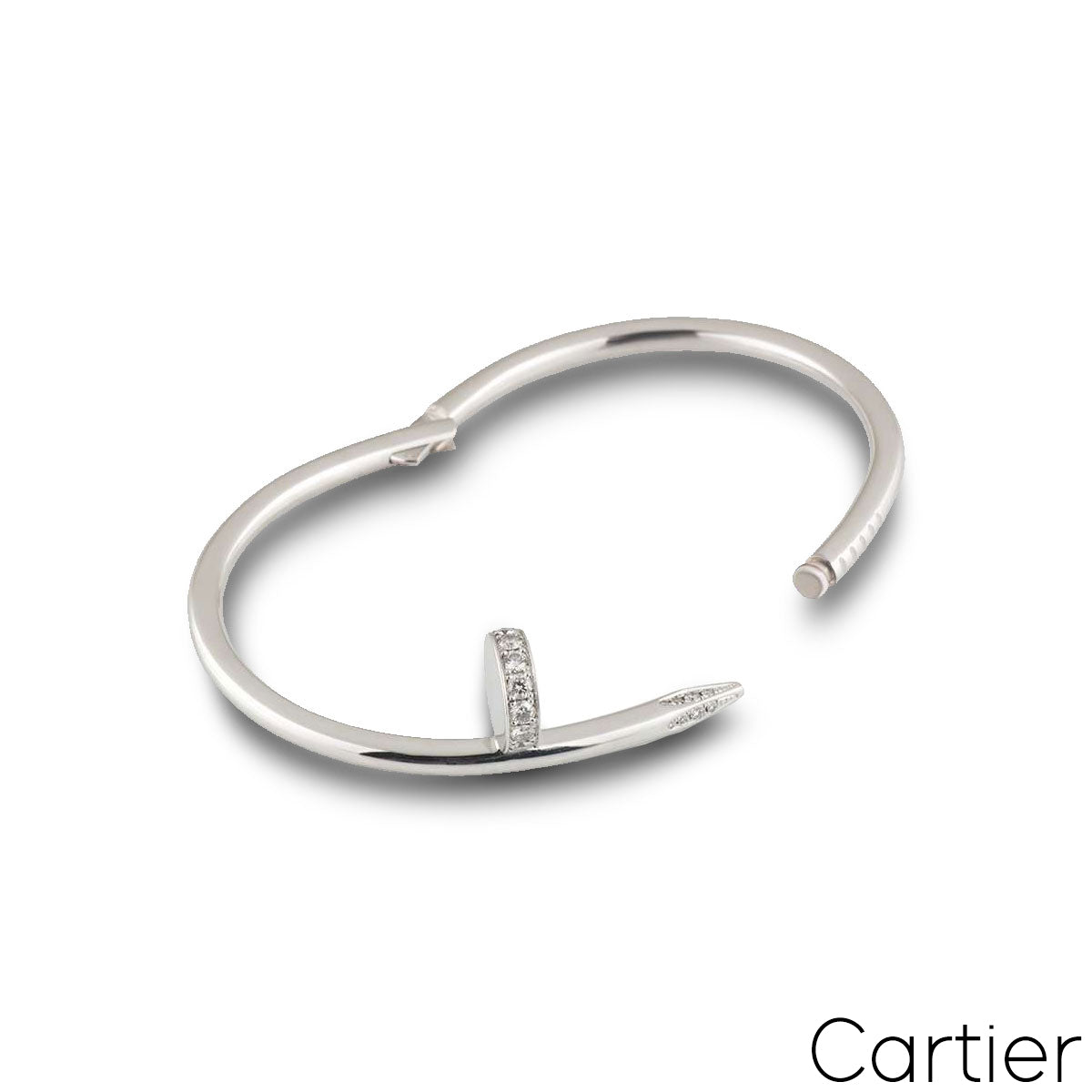 Cartier White Gold Diamond Juste Un Clou Bracelet Size 16 B6048716