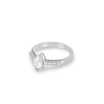 White Gold Marquise Cut Diamond Ring 0.53CT I/VS1