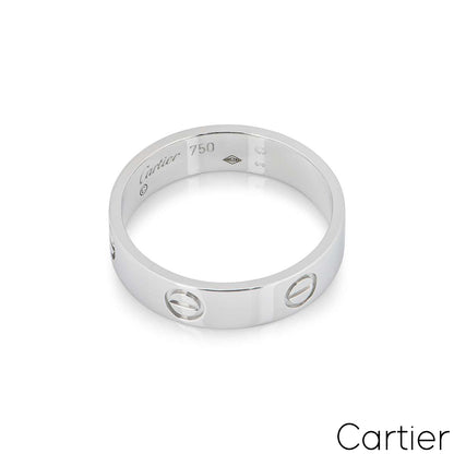 Cartier White Gold Plain Love Ring Size 56 B4084700