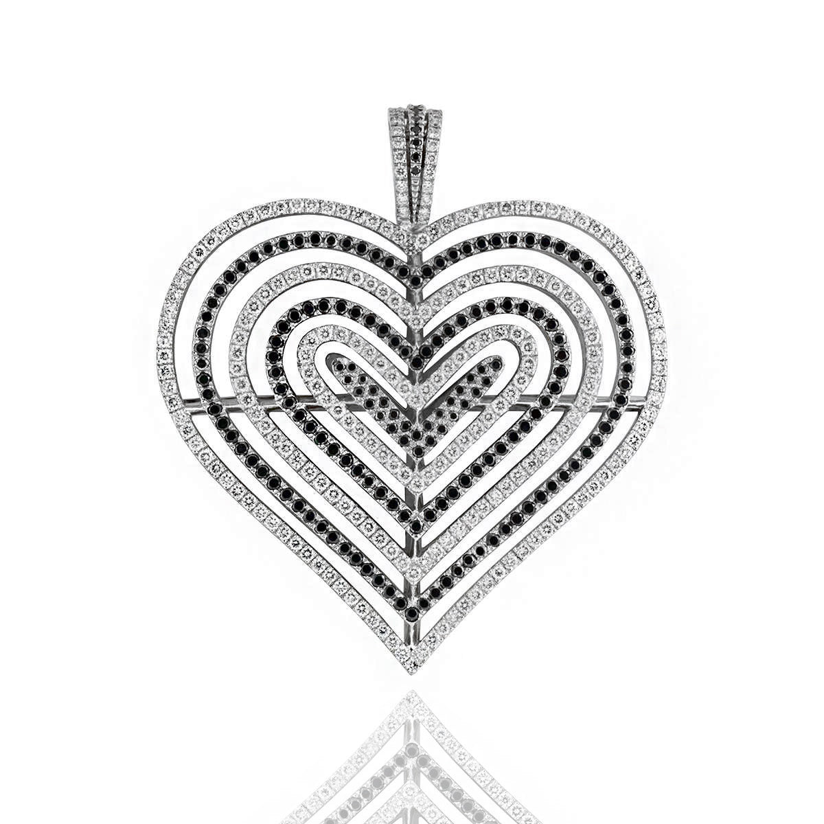 Theo Fennell White Gold Diamond Heart Pendant 2.62CT Tdw