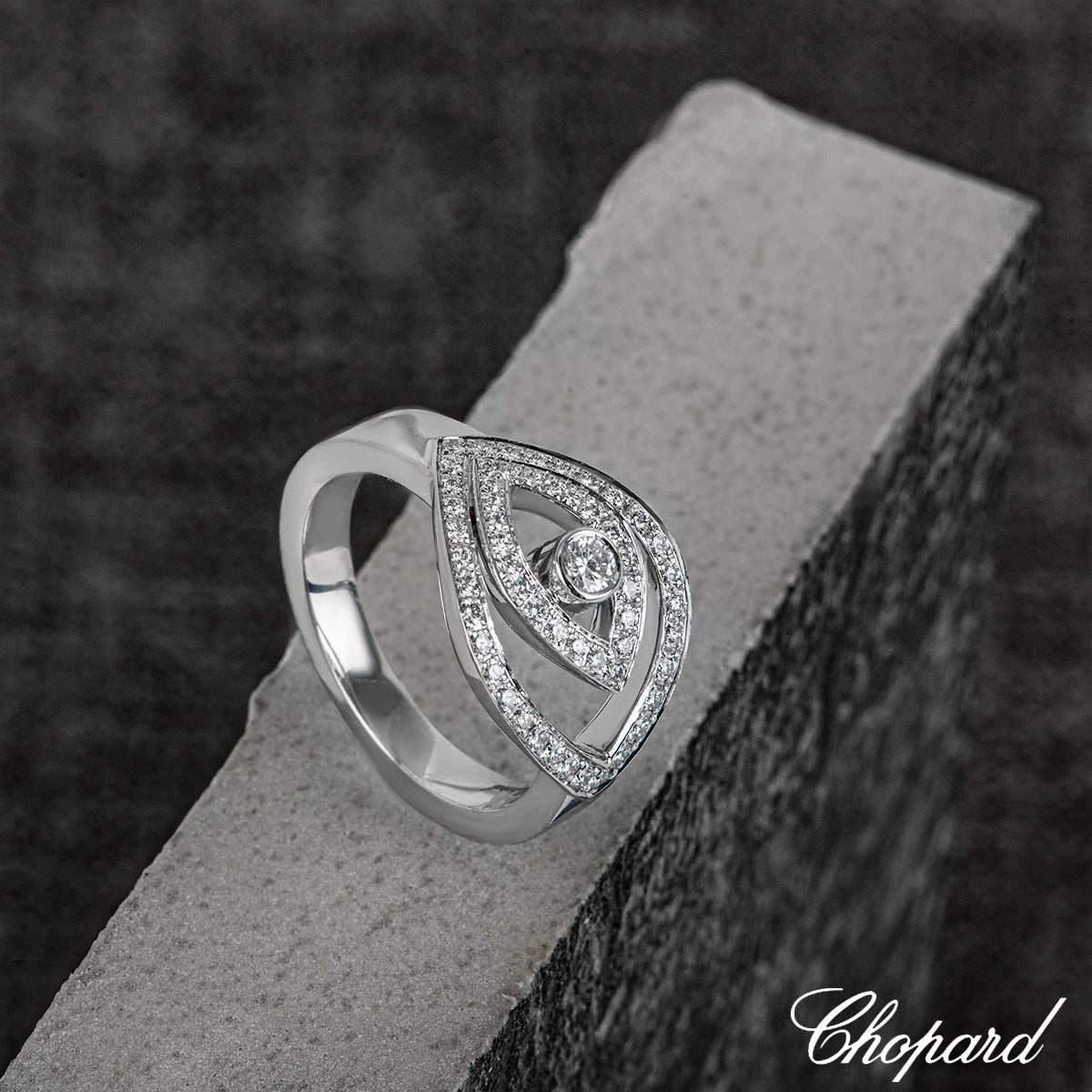 Chopard White Gold Happy Spirit Diamond Ring 82/5655-1109