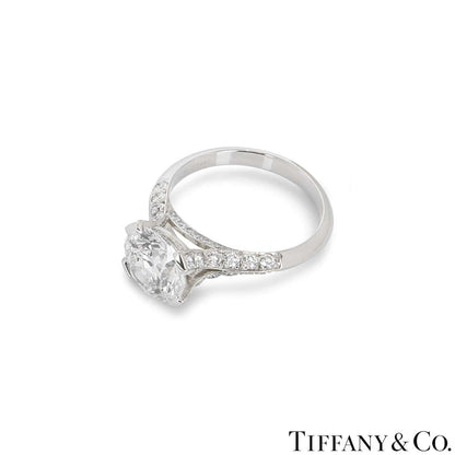 Tiffany & Co. Platinum Round Brilliant Cut Diamond Ring 2.23ct G/VVS1 XXX