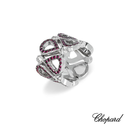 Chopard White Gold Ruby & Diamond Pushkin Ring 82/3935-0