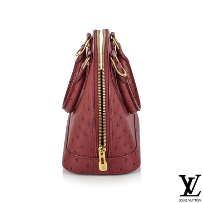 Louis Vuitton Fuchsia Ostrich Alma Bb Bag