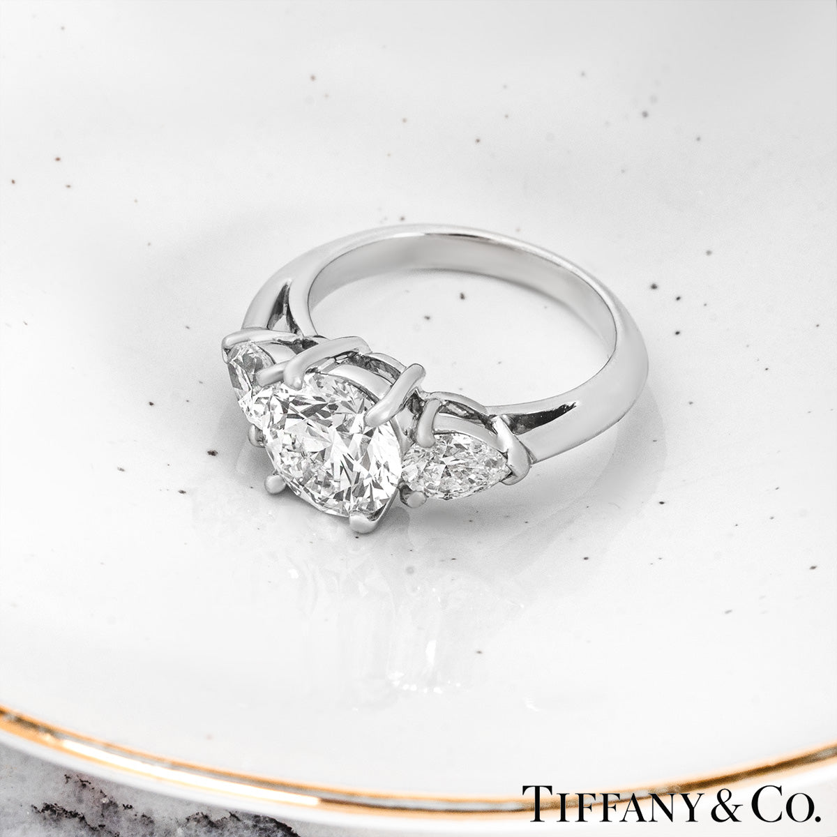 Tiffany & Co. Platinum Three Stone Diamond Ring 1.65CT G/VVS2 Xxx