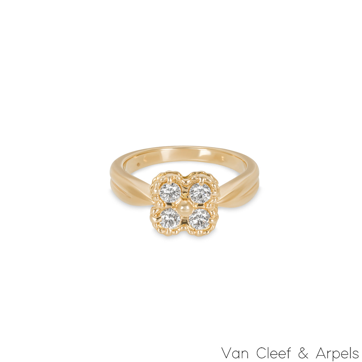 Van Cleef & Arpels Yellow Gold Diamond Arno Ring