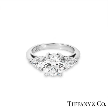 Tiffany & Co. Platinum Three Stone Diamond Ring 1.65CT G/VVS2 Xxx