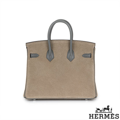 Hermès Birkin 25CM Gris Caillou Grizzly/ Gris Meyer Swift Phw