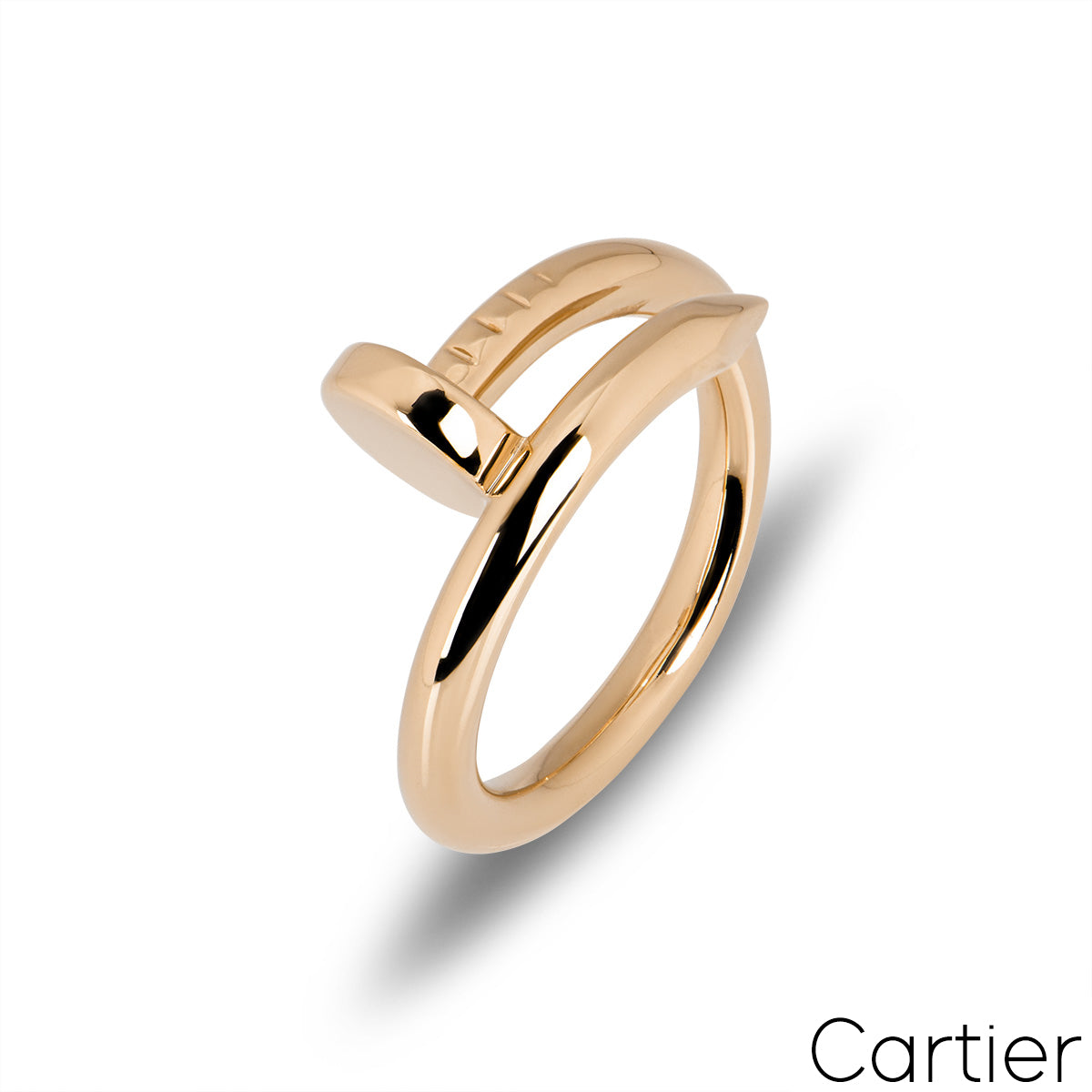 Cartier 18K Rose Gold Plain Juste Un Clou Ring Size 50 B4092500