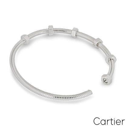 Cartier White Gold Ecrou De Cartier Bracelet Size 16 B6049616