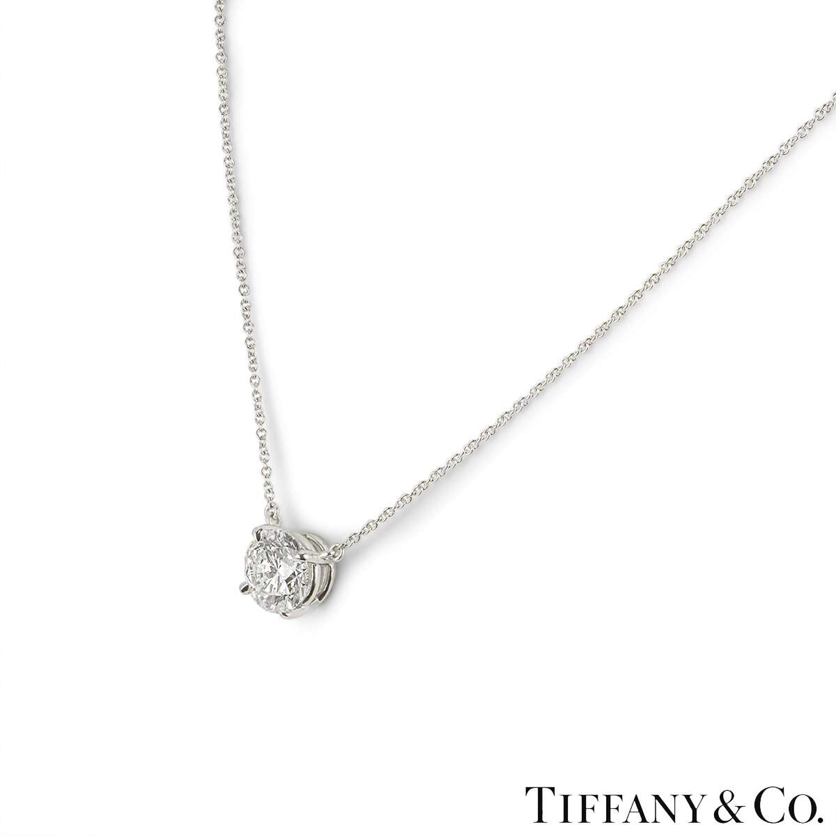 Tiffany & Co. Platinum Diamond Solitaire Pendant 2.01CT F/VS1