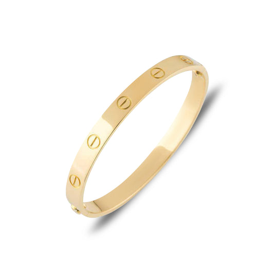 Cartier Yellow Gold Plain Love Bracelet Size 18 B6035518