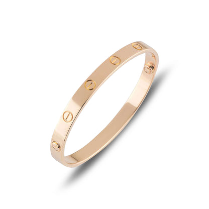 Cartier Rose Gold Plain Love Bracelet Size 18 B6035618