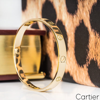 Cartier Yellow Gold Plain Love Bracelet Size 19 B6035519