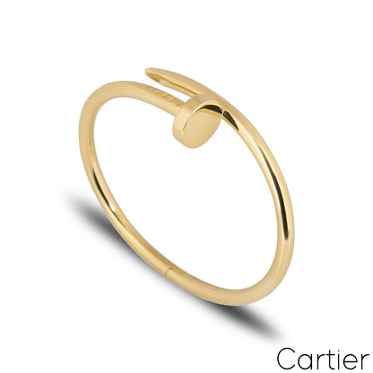 Cartier Yellow Gold Plain Juste Un Clou Bracelet Size 15 B6048215