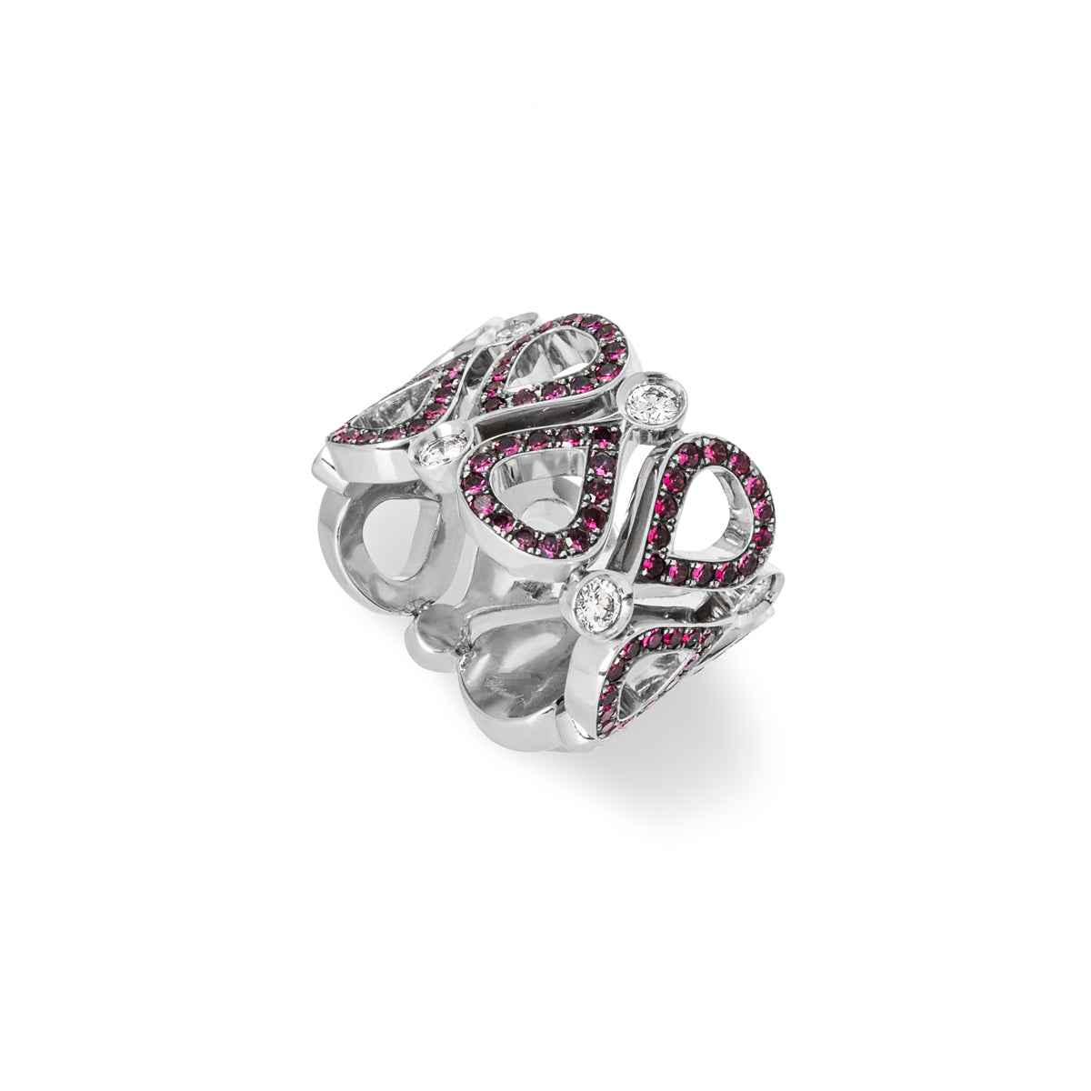 Chopard White Gold Ruby & Diamond Pushkin Ring 82/3935-0