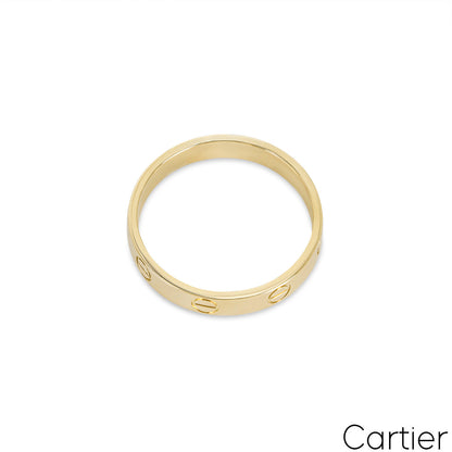 Cartier Yellow Gold Plain Love Wedding Band Size 56 B4085000